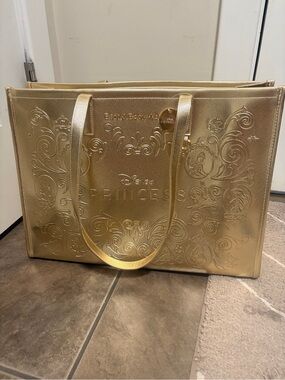 Bath & Body Works Metallic Gold Princess Embossed Tote